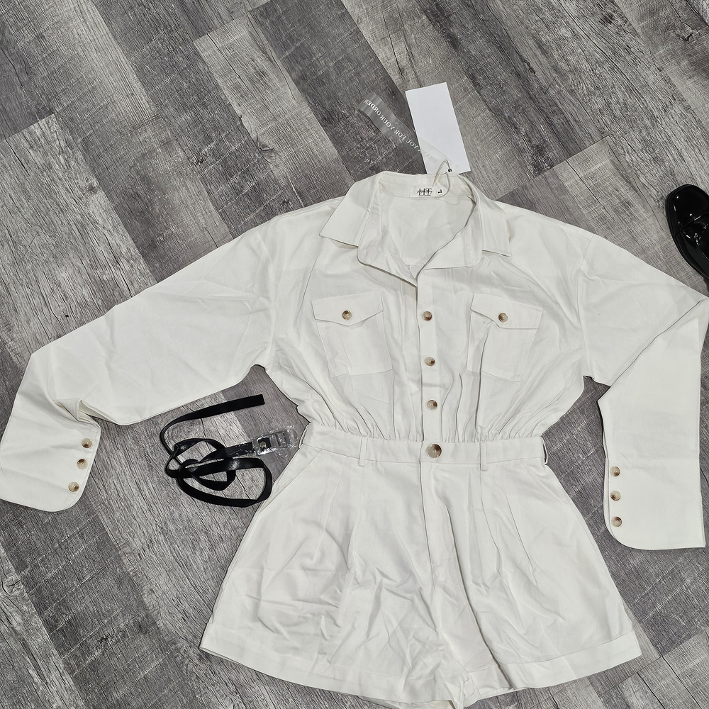 Elegant Cream Utility Jacket for Women